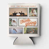 Dankbaar Familie Thanksgiving Foto Collage Party Blikjeskoeler (Voorkant)