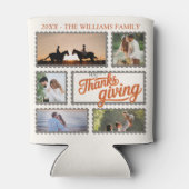 Dankbaar Familie Thanksgiving Foto Collage Party Blikjeskoeler (Achterkant)
