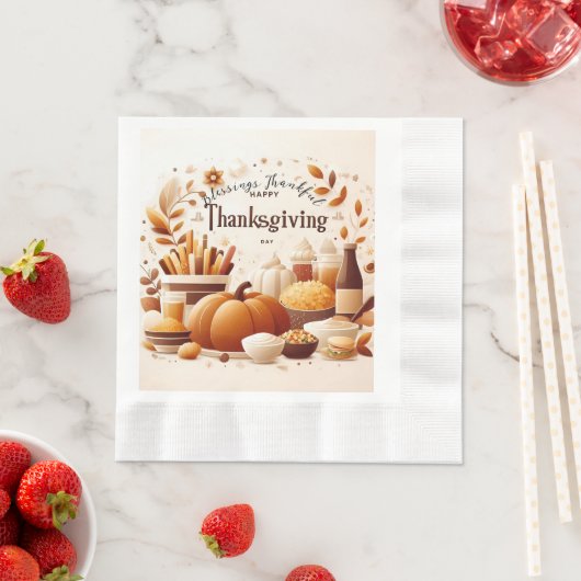 Dankbaar Feestelijk Thanksgiving Papier Servet (Insitu)