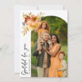 Dankbaar, foto Thanksgiving wenskaart Bedankkaart (Voorkant)