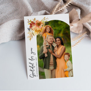 Dankbaar, foto Thanksgiving wenskaart Bedankkaart