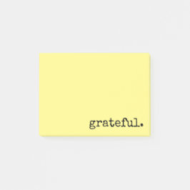 dankbaar gele typografie post-it® notes