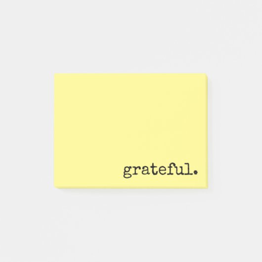 dankbaar gele typografie post-it® notes (Voorkant)
