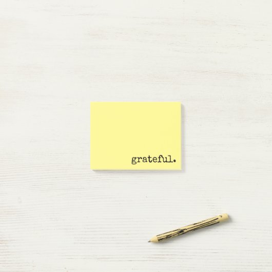 dankbaar gele typografie post-it® notes (Op bureau)
