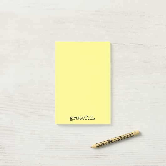 dankbaar gele typografie post-it® notes (Op bureau)