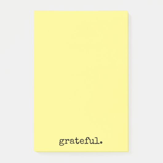 dankbaar gele typografie post-it® notes (Voorkant)