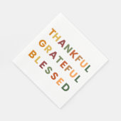 Dankbaar Gelukkig Gezegend - Fall Colours Papier Servet (Hoek)