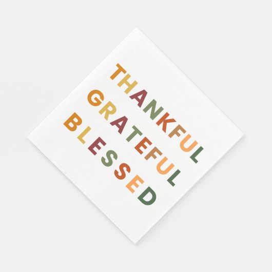Dankbaar Gelukkig Gezegend - Fall Colours Papier Servet (Hoek)