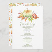 Dankbaar Gelukkig Gezegend Minimalistisch Vriendsg Menu (Voorkant / Achterkant)