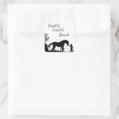 Dankbaar Gelukkig Gezegend Paard Sticker (Tas)