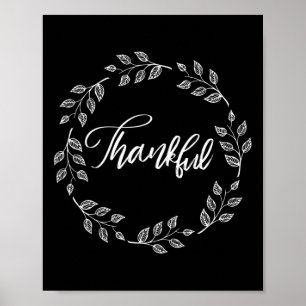 Dankbaar Gelukkig Thanksgiving Gelukkig Herfst Yal Poster