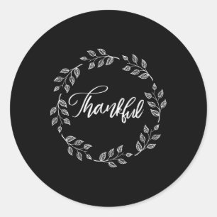 Dankbaar Gelukkig Thanksgiving Gelukkig Herfst Yal Ronde Sticker