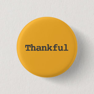 Dankbaar - Gelukkig Thanksgiving Typografie Ronde Button 3,2 Cm