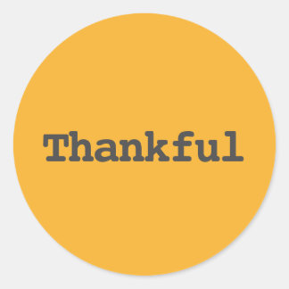 Dankbaar - Gelukkig Thanksgiving Typografie Ronde Sticker