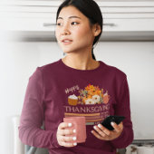 Dankbaar gelukzalig ontwerp met gezegende Thanksgi T-shirt