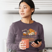 Dankbaar gelukzalig ontwerp met gezegende Thanksgi T-shirt