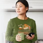 Dankbaar gelukzalig ontwerp met gezegende Thanksgi T-shirt