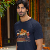Dankbaar gelukzalig ontwerp met gezegende Thanksgi T-shirt