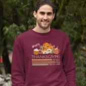 Dankbaar gelukzalig ontwerp met gezegende Thanksgi Trui