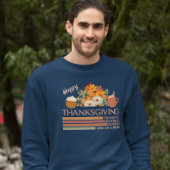 Dankbaar gelukzalig ontwerp met gezegende Thanksgi Trui