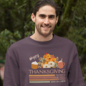 Dankbaar gelukzalig ontwerp met gezegende Thanksgi Trui