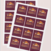 Dankbaar gelukzalig ontwerp met gezegende Thanksgi Vierkante Sticker