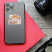 Dankbaar gelukzalig ontwerp met gezegende Thanksgi Vierkante Sticker