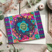 Dankbaar gepersonaliseerd bloemig vrolijk Schattig Kaart