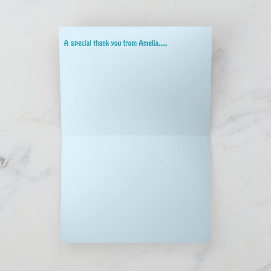 Dankbaar gepersonaliseerd bloemig vrolijk Schattig Kaart (Binnen)