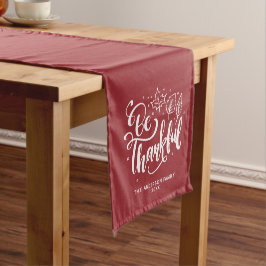 Dankbaar Gepersonaliseerd Familie Thanksgiving Kor Korte Tafelloper