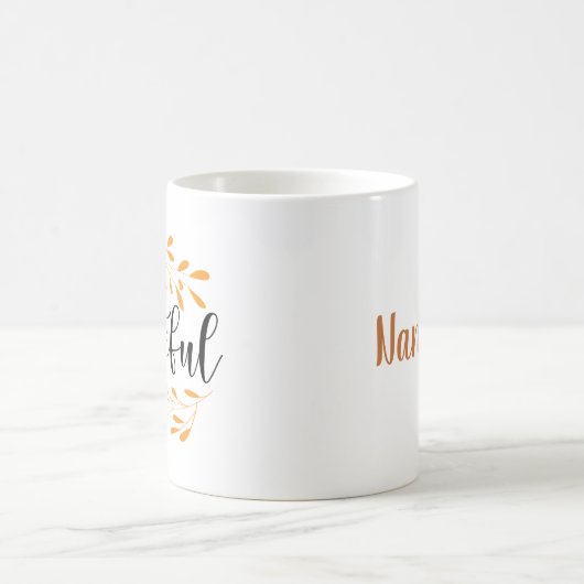 Dankbaar gepersonaliseerd koffiemok (Center)
