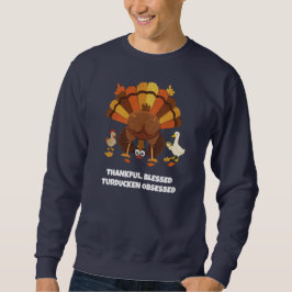 DANKBAAR GESEGEND TURDUCKEN BEZETEN Thanksgiving Trui
