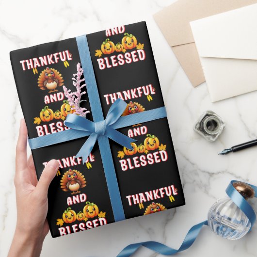 Dankbaar Gezegend 23 US Maple November Thanksgivin Cadeaupapier (Geschenken)