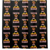 Dankbaar Gezegend 23 US Maple November Thanksgivin Douchegordijn (Voorkant)