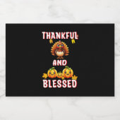 Dankbaar Gezegend 23 US Maple November Thanksgivin Likeurfles Etiket (Enkel label)