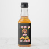 Dankbaar Gezegend 23 US Maple November Thanksgivin Likeurfles Etiket (Voorkant)