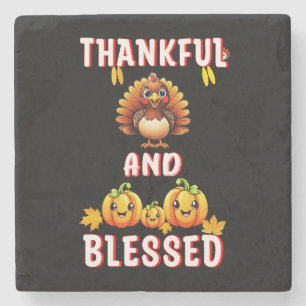 Dankbaar Gezegend 23 US Maple November Thanksgivin Stenen Onderzetter