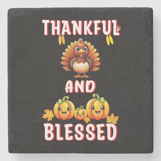 Dankbaar Gezegend 23 US Maple November Thanksgivin Stenen Onderzetter (Voorkant)