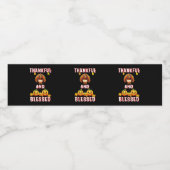 Dankbaar Gezegend 23 US Maple November Thanksgivin Waterfles Etiket (Enkel label)