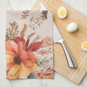 Dankbaar gezegend bloemige Thanksgiving Theedoek (Quarter Fold)