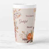 Dankbaar gezegend Bloemrijke Thanksgiving  Latte Mok (Voorkant)