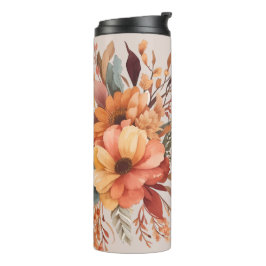 Dankbaar gezegend Bloemrijke Thanksgiving Thermosbeker