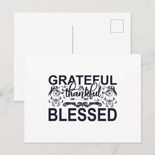 Dankbaar Gezegend Briefkaart (Voorkant / Achterkant)