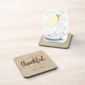 Dankbaar Gezegend Bruin Bier Onderzetter (Rechterzijde)