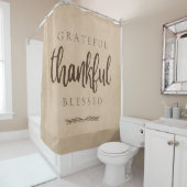 Dankbaar Gezegend Bruin Douchegordijn (In situ)