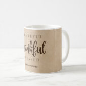 Dankbaar Gezegend Bruin Koffiemok (Voorkant rechts)