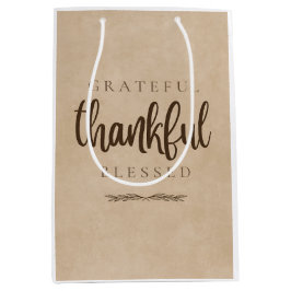 Dankbaar Gezegend Bruin Medium Cadeauzakje