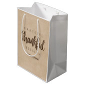 Dankbaar Gezegend Bruin Medium Cadeauzakje (Achterkant Gekanteld)