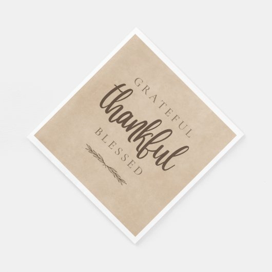 Dankbaar Gezegend Bruin Servet (Hoek)