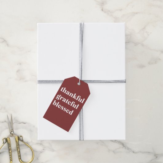 Dankbaar Gezegend Cadeaulabel (Met Touw)